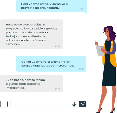 Ilustración de la aplicación de Arqlik en uso