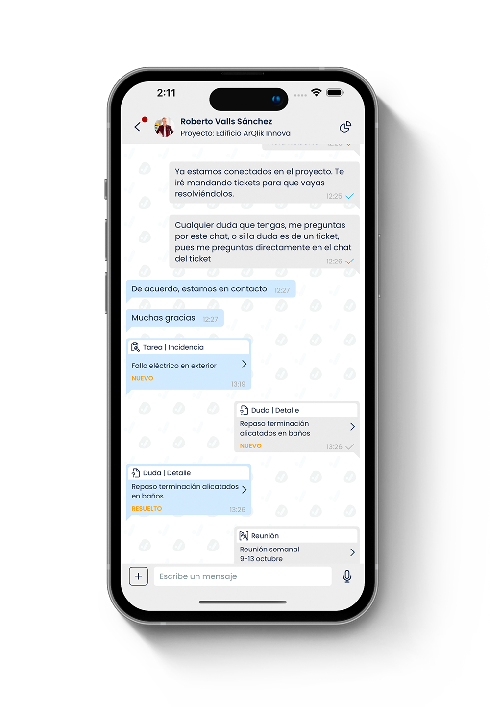 Ilustración de la aplicación de Arqlik en uso