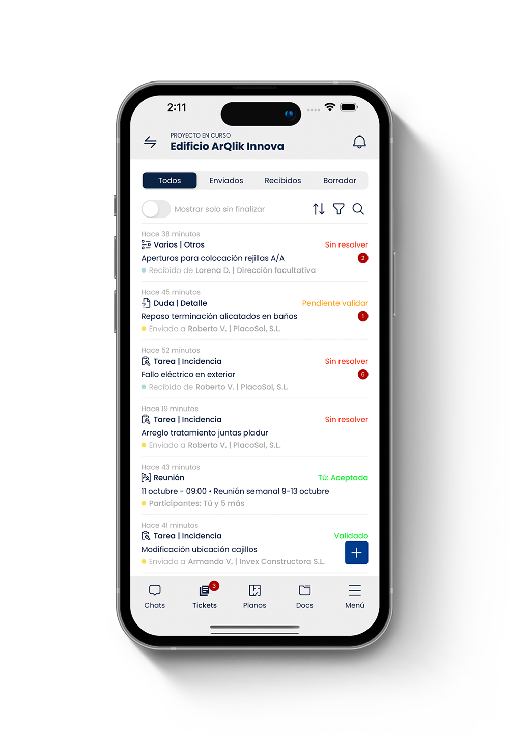 Ilustración de la aplicación de Arqlik en uso